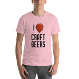 Unisex T-Shirt "I Love Craft Beers" (Red Hops)