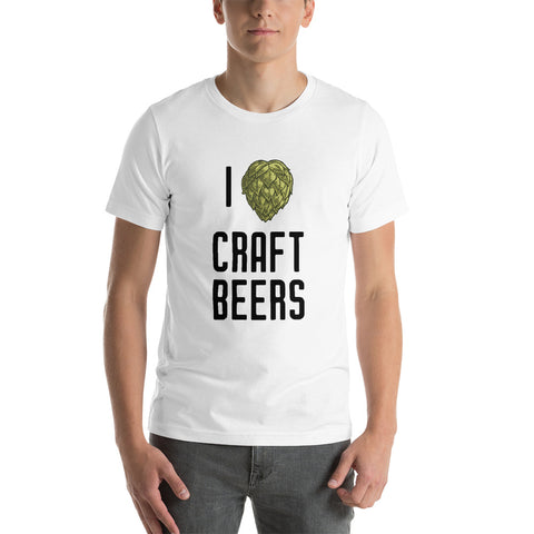 Unisex T-Shirt "I Love Craft Beers" (Green Hops)