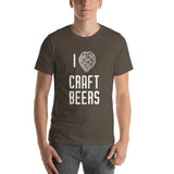 Unisex T-Shirt "I Love Craft Beers" (White Hops)