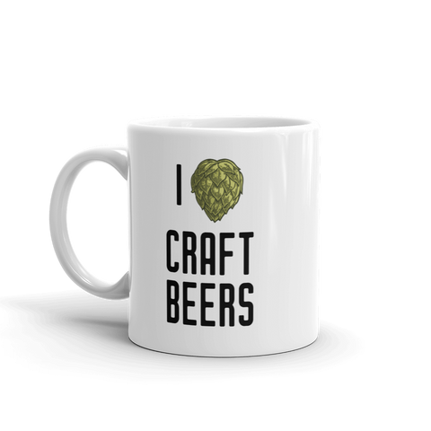 Mug "I Love Craft Beers" (Green Hops)