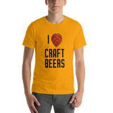 Unisex T-Shirt "I Love Craft Beers" (Red Hops)